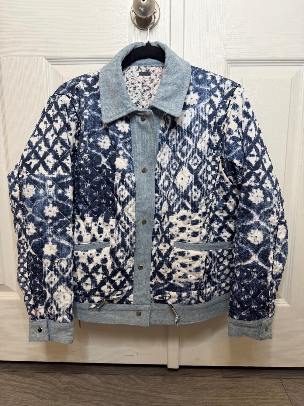NWT BLANKNYC Anthropologie Reversible Patchwork Quilted Jacket Petite Small